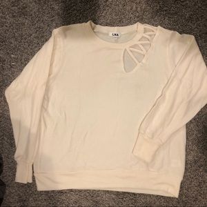 LNA cream sweater